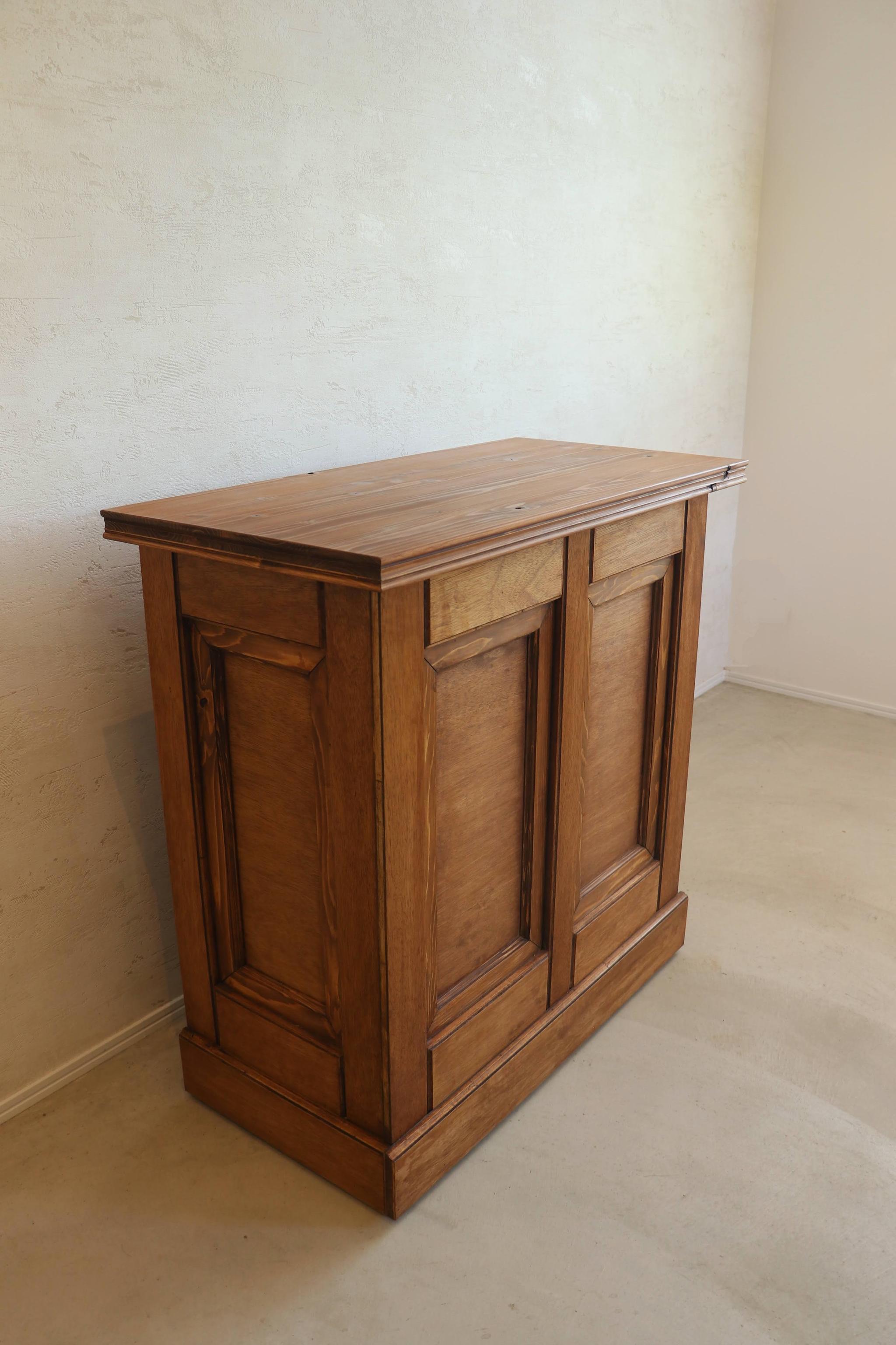 アンティークカウンター レジ台 キャッシャー バーカウンター 受付 サイドテーブル 水槽台 ディスプレイ 店舗什器 | 9枚目